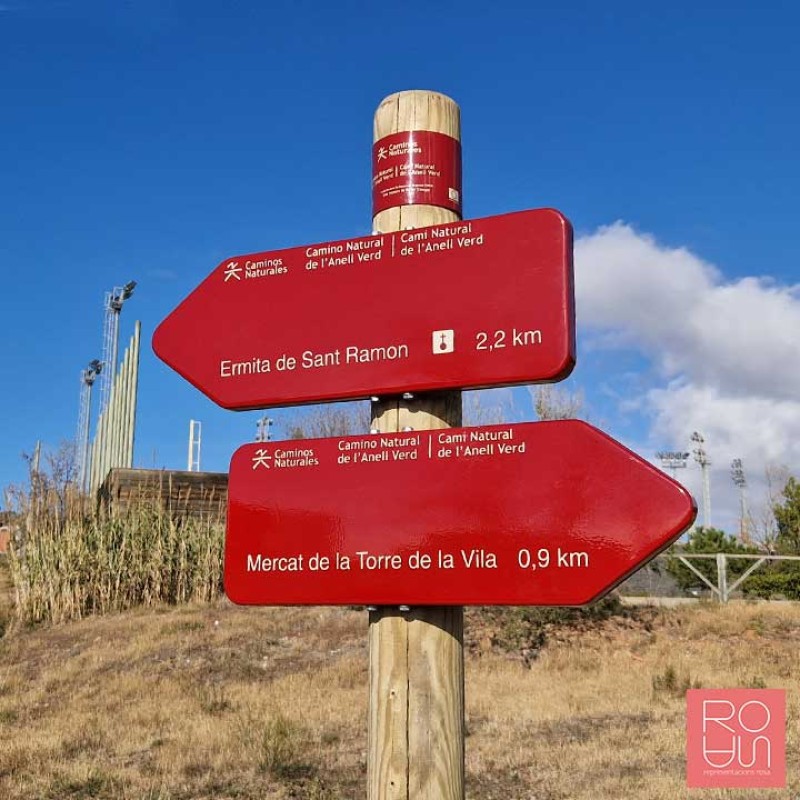 Banderola Senyal direccional CN-03 Red de caminos naturales de España